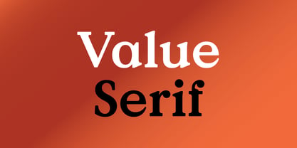 Value Serif Font Poster 1